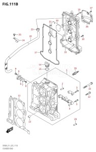 04003F-240001 (2022) 40hp E01 E11-Gen. Export 1-and 2 (DF40A  DF40AQH  DF40AQH  DF40AT  DF40AT  DF40ATH  DF40ATH) DF40A drawing CYLINDER HEAD ((020,021):(DF40AST,DF60A,DF60AQH,DF60ATH,DF60AVT,DF40ASVT,DF60AVTH))