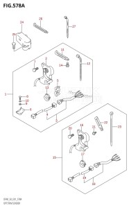 DF40 From 04001F-971001 (E01)  1999 drawing OPT:TRIM SENDER