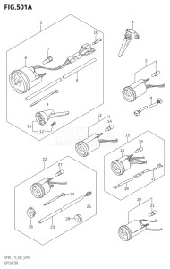 09001F-251001 (2002) 90hp E01-Gen. Export 1 (DF90TK2) DF90 drawing OPT:METER (K1,K2,K3,K4)