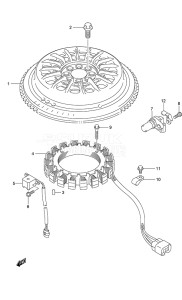 Outboard DF 150 drawing Magneto (Model: TG/ZG)