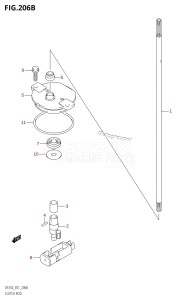 DF200Z From 20002Z-110001 (E01 E40)  2011 drawing CLUTCH ROD (DF200Z,DF200WZ,DF225Z,DF225WZ,DF250Z)