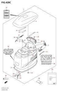 DF225Z From 22501Z-980001 (E01 E40)  2009 drawing ENGINE COVER ((DF225T,DF225Z):(K4,K5,K6,K7,K8,K9))