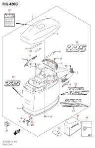 DF200Z From 20002Z-610001 (E03)  2016 drawing ENGINE COVER (DF225Z:E03)