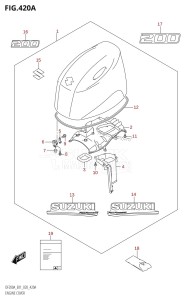 DF150AZ From 15003Z-040001 (E01 E40)  2020 drawing ENGINE COVER (DF200AT:E01,DF200AZ:E01)