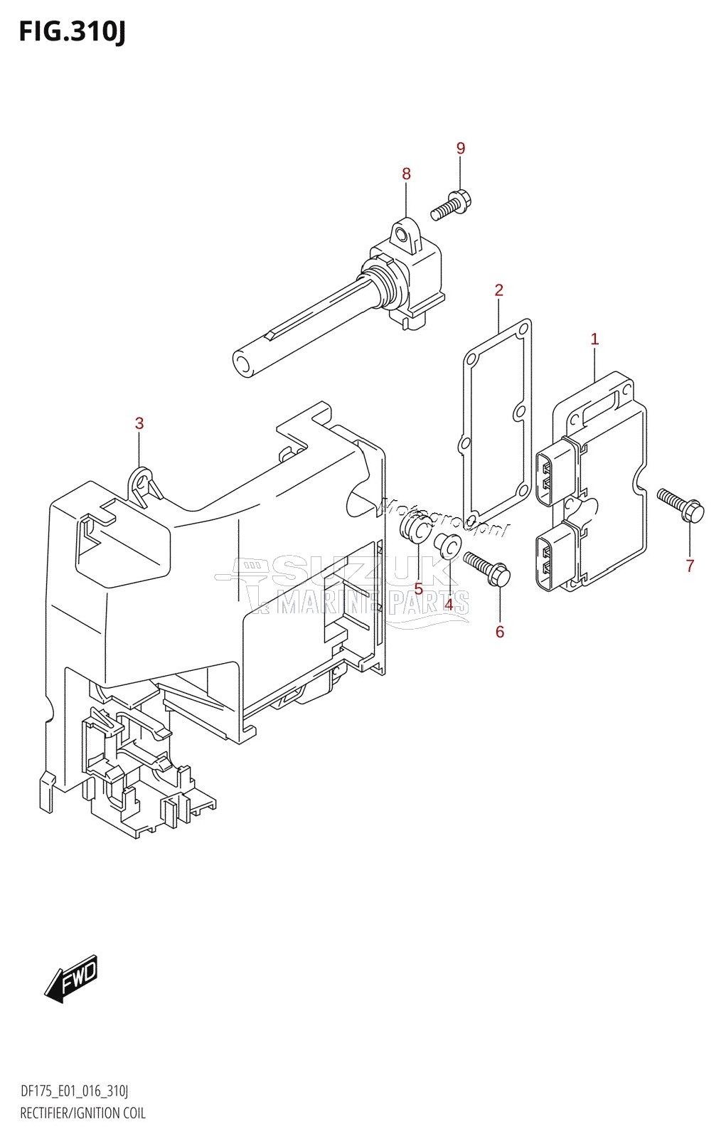 RECTIFIER /​ IGNITION COIL (DF175T:E01)