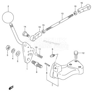 DT60 From 06002-751001 ()  1997 drawing CLUTCH LEVER (DT60WM,60WQ)