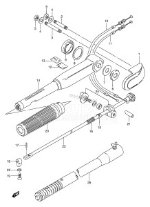 DT5S From 00502-751001 ()  1997 drawing TILLER HANDLE