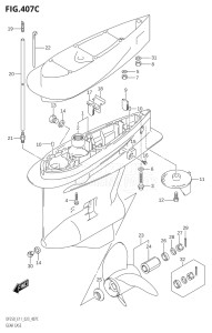 22503F-140001 (2021) 225hp E11 E40-Gen. Export 1-and 2 (DF225T) DF225T drawing GEAR CASE (DF225T)