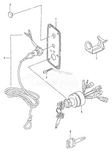 DT75MQ From 07501-912109 ()  1989 drawing OPT : IGNITION SWITCH