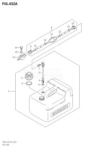 00801F-110001 (2011) 8hp P01-Gen. Export 1 (DF8A  DF8AR) DF8A drawing FUEL TANK