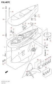 DF200 From 20002F-210001 (E01 E40)  2012 drawing GEAR CASE (DF200Z:E01)