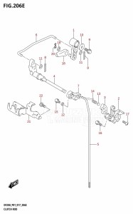 DF20A From 02002F-710001 (P01 P40)  2017 drawing CLUTCH ROD (DF15AR:P01)