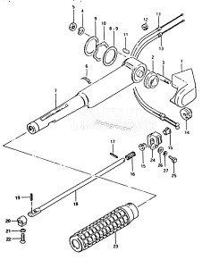 DT65 From 6501-2xxxx ()  1982 drawing HANDLE (DT50MJ /​ MVZ)