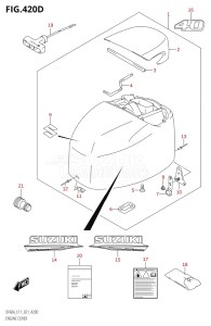 06003F-140001 (2021) 60hp E11-Gen. Export 2 (DF60AVT  DF60AVT_   DF60AVT   DF60AVTH  DF60AVTH_   DF60AVTH) DF60A drawing ENGINE COVER ((DF40AQH,DF40ATH):E01:021)