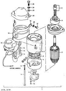 DT25 From 2501-100001 ()  1982 drawing STARTING MOTOR