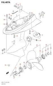 DF90 From 09001F-151001 (E03)  2001 drawing GEAR CASE (DF90T,DF100T,DF115T)