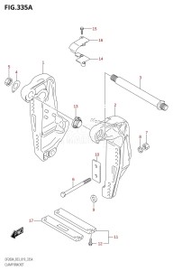 DF150A From 15003F-910001 (E03)  2019 drawing CLAMP BRACKET (DF200AT,DF200AZ,DF175AT)