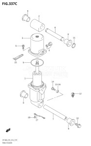 10003F-410001 (2014) 100hp E03-USA (DF100AT) DF100A drawing TRIM CYLINDER (DF115AZ:E03)