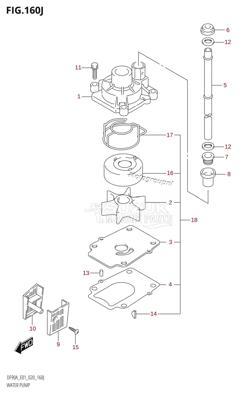 WATER PUMP (DF100B:E01)