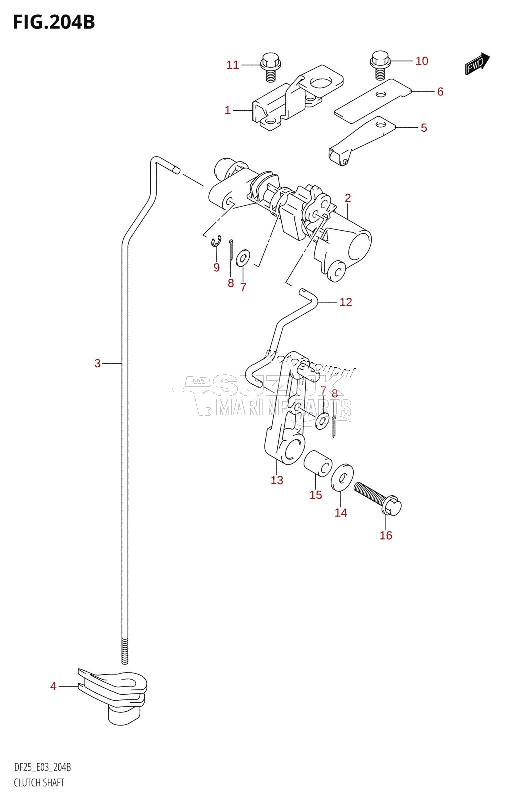 CLUTCH SHAFT (DF25R)