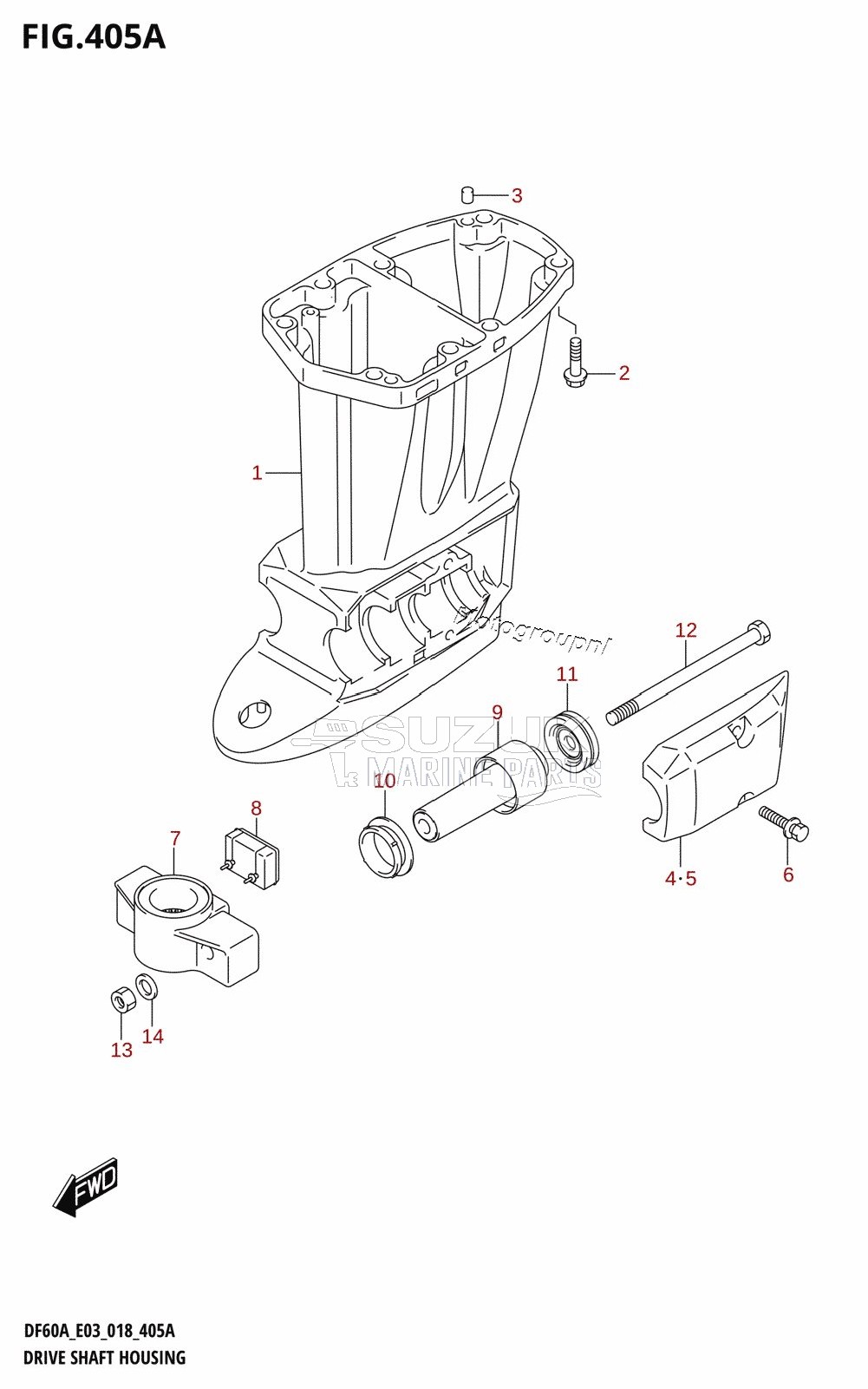 DRIVE SHAFT HOUSING (DF40A,DF50A,DF60A)