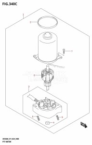 DF350A From 35001F-440001 (E11)  2024 drawing PTT MOTOR (DF350AMD,DF300BMD)