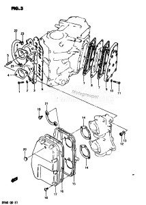 DT60 From 06001-301001 ()  1983 drawing INLET CASE /​ EXHAUST COVER