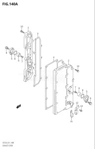 22501F-510001 (2005) 225hp E01 E40-Gen. Export 1 - Costa Rica (DF225TK5  DF225WTK5) DF225T drawing EXHAUST COVER