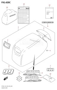 DT9.9A From 00996-810001 (P36 P40 P81)  2018 drawing ENGINE COVER (DT9.9AK)