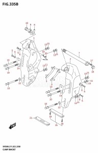 DF350A From 35001F-240001 (E11)  2022 drawing CLAMP BRACKET (DF350AMD,DF300BMD)