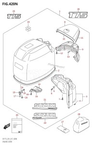 DF150Z From 15002Z-710001 (E01 E40)  2017 drawing ENGINE COVER (DF175Z:E01)