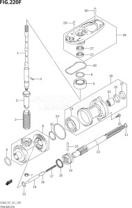 04003F-310001 (2013) 40hp E01-Gen. Export 1 (DF40A  DF40AQH  DF40AST  DF40ATH) DF40A drawing TRANSMISSION (DF50ATH:E01)