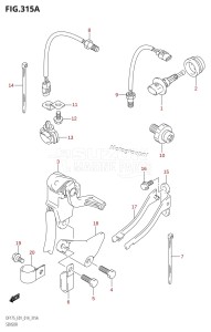 DF150ZG From 15002Z-410001 (E40)  2014 drawing SENSOR (DF150T:E01)