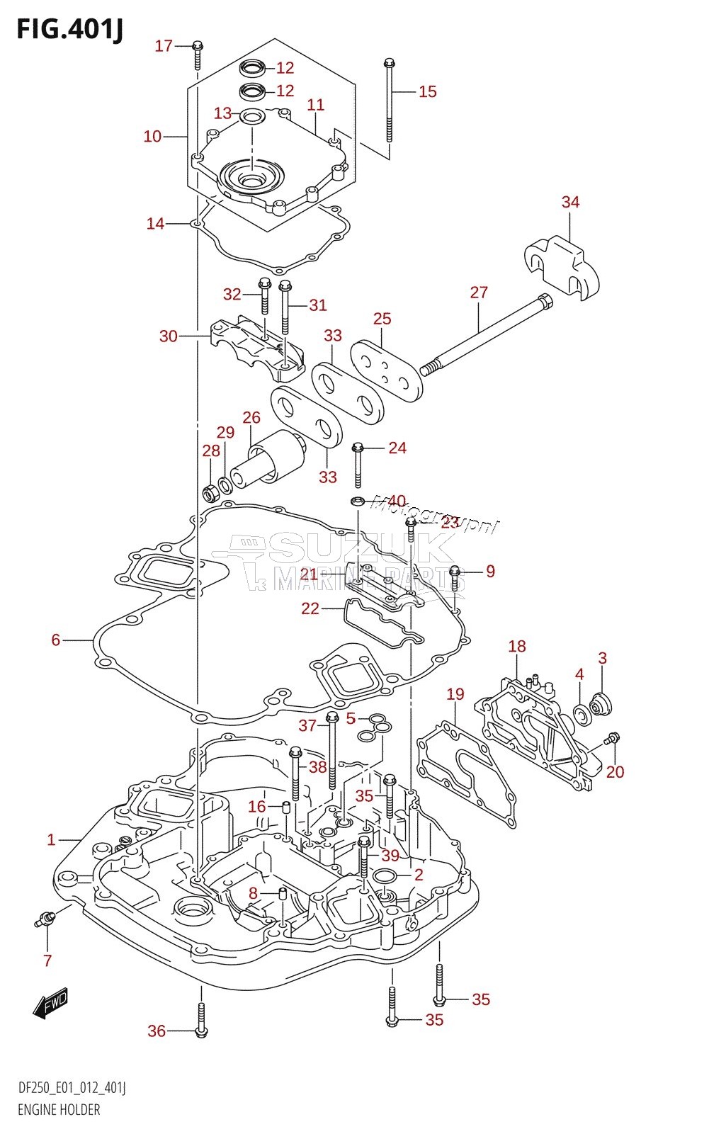 ENGINE HOLDER (DF250T:E01)