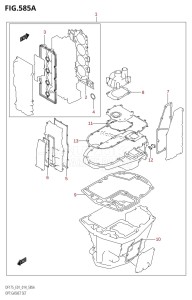 DF150ZG From 15002Z-410001 (E40)  2014 drawing OPT:GASKET SET