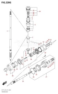 DF150Z From 15002Z-710001 (E01 E40)  2017 drawing TRANSMISSION (DF175Z:E01)