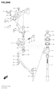 22503Z-710001 (2017) 225hp E03-USA (DF225Z) DF225Z drawing CLUTCH SHAFT (DF250T:E03)