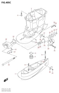 DF250 From 25003F-510001 (E01 E40)  2015 drawing DRIVE SHAFT HOUSING (DF200Z:E01:(X-TRANSOM,XX-TRANSOM))