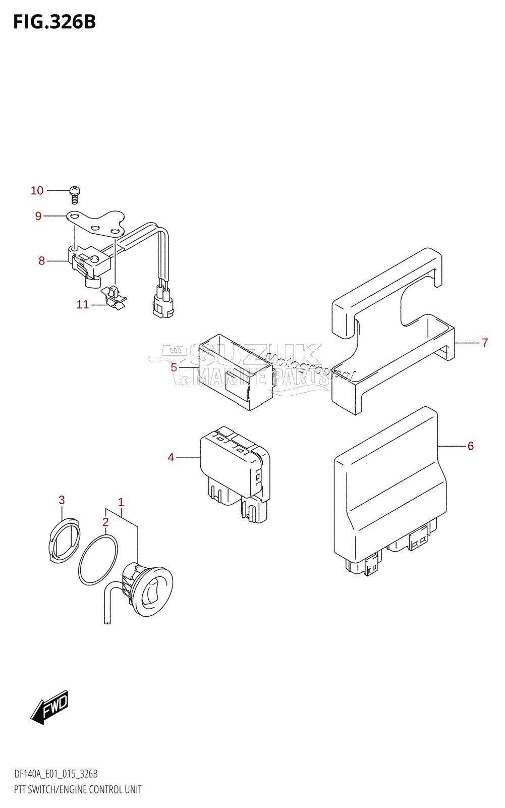 PTT SWITCH /​ ENGINE CONTROL UNIT (DF115AT:E01)