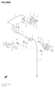 01504F-310001 (2013) 15hp P03-U.S.A (DF15A  DF15AR) DF15A drawing CLUTCH ROD (DF15AR:P03)