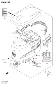 DF300Z From 30001Z-880001 (E03)  2008 drawing ENGINE COVER (K7,K8,K9)