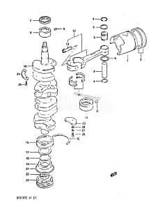 DT140 From 14002-300001 till 305081 ()  1983 drawing CRANKSHAFT