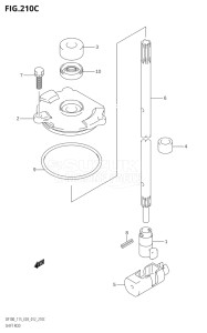 09001F-251001 (2002) 90hp E03-USA (DF90TK2) DF90 drawing SHIFT ROD (DF115Z:E03)