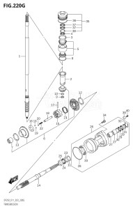 25003F-340001 (2023) 250hp E11 E40-Gen. Export 1-and 2 (DF250T) DF250 drawing TRANSMISSION (DF250ST)