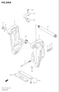 15002Z-110001 (2011) 150hp E03-USA (DF150Z) DF150Z drawing CLAMP BRACKET