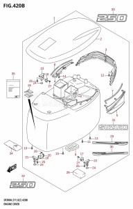 DF300A From 30002P-340001 (E11 E40)  2023 drawing ENGINE COVER (020:DF250A)