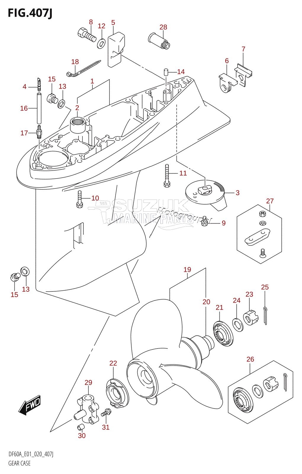 GEAR CASE (DF40ASVT:E34)