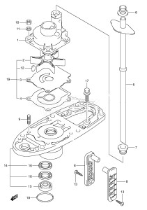 DF25QR From 02501F-151001 ()  2002 drawing WATER PUMP