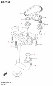 DF350A From 35001F-440001 (E11)  2024 drawing OIL PUMP