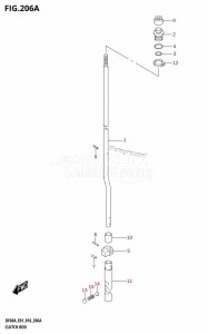 DF50A From 05003F-610001 (E01)  2016 drawing CLUTCH ROD (DF40A:E01)